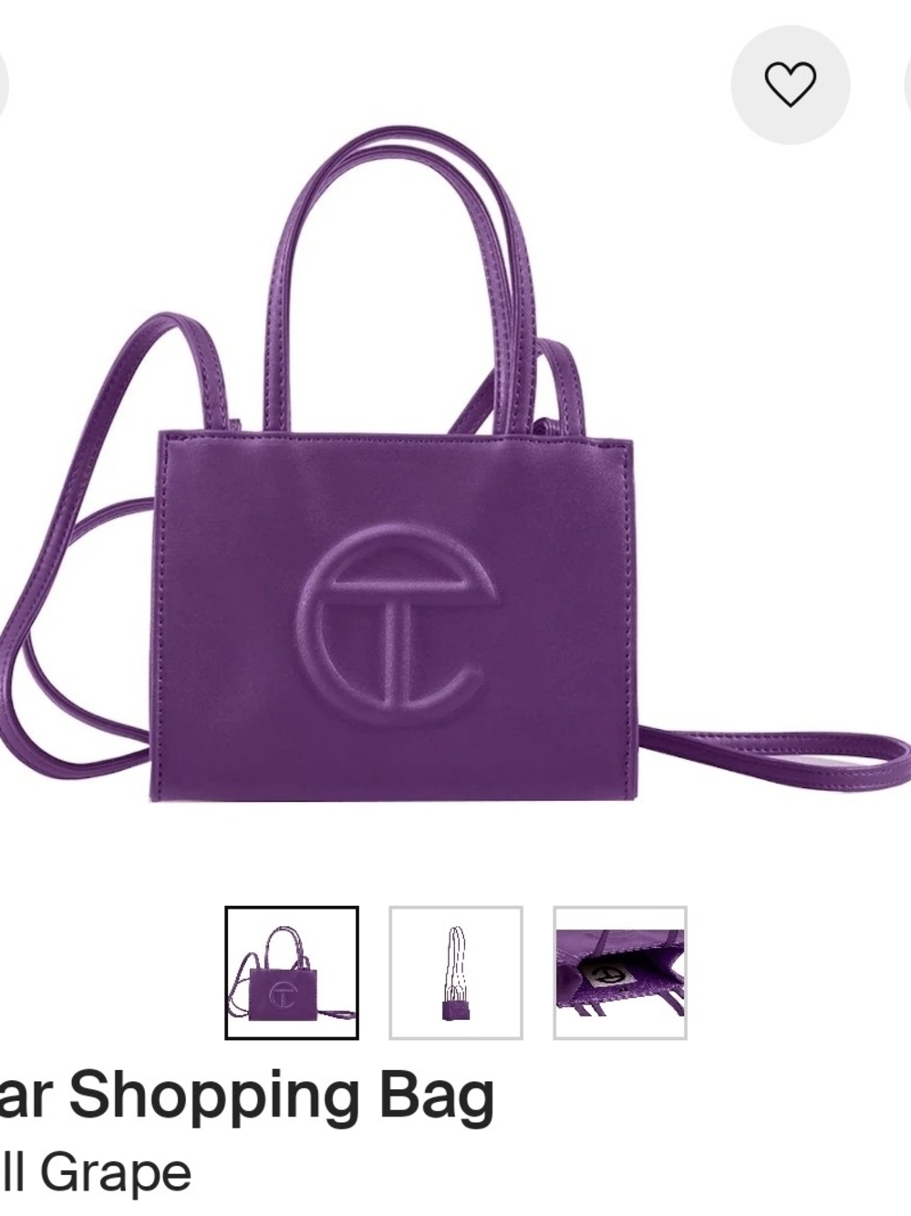 Telfar Mini Shopping Bag in Grape Purple